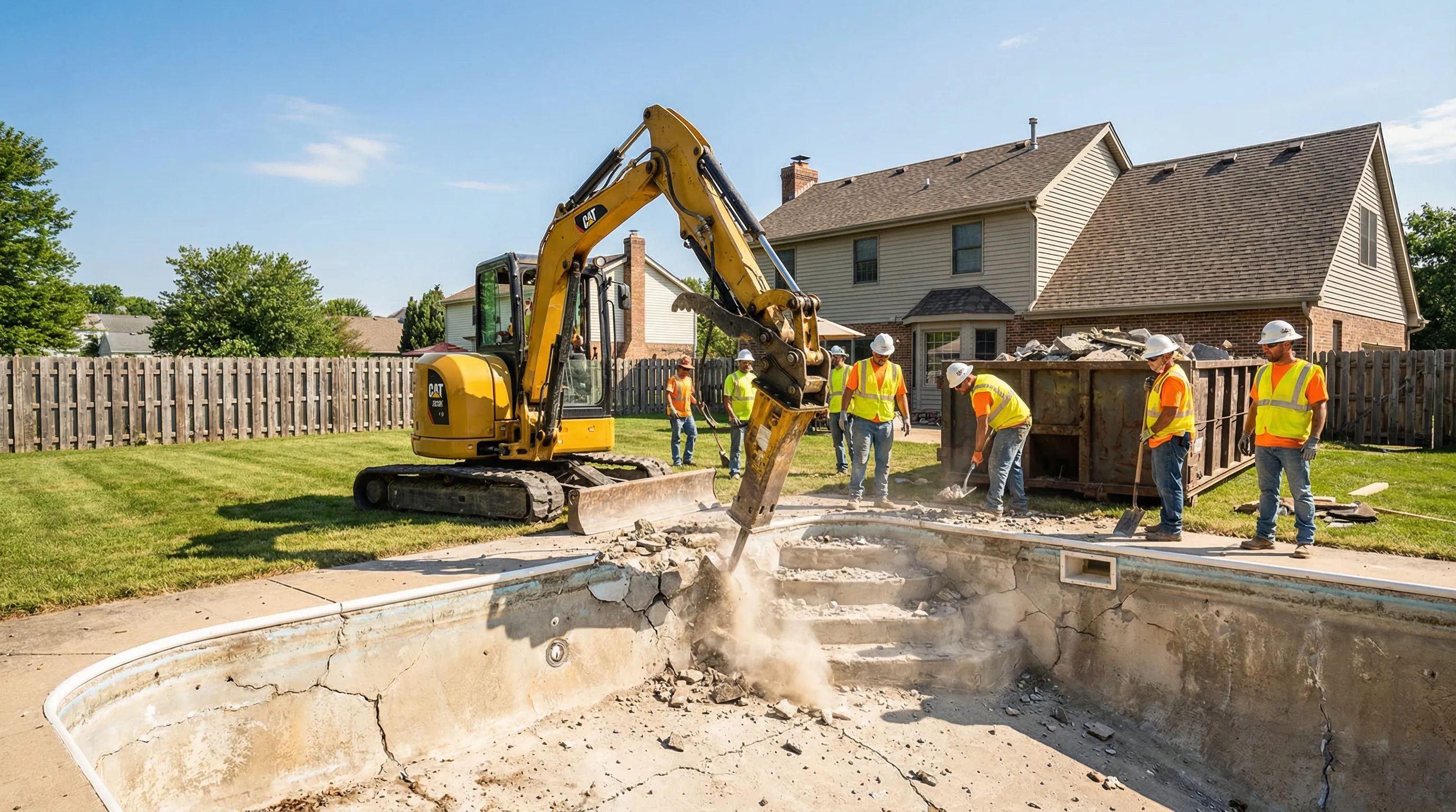 Backyard pool cleanup Lenexa