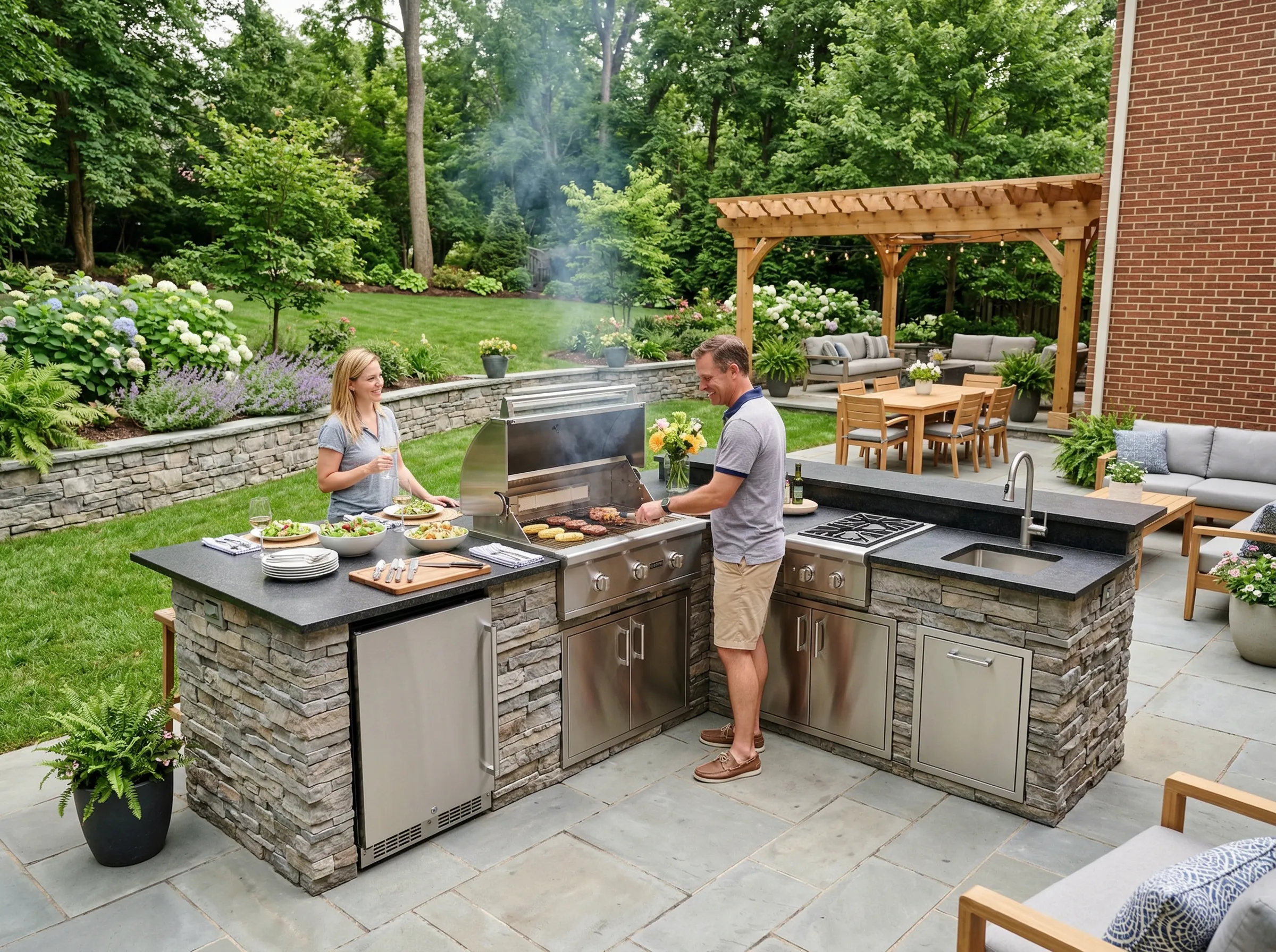 Custom patio kitchen KS