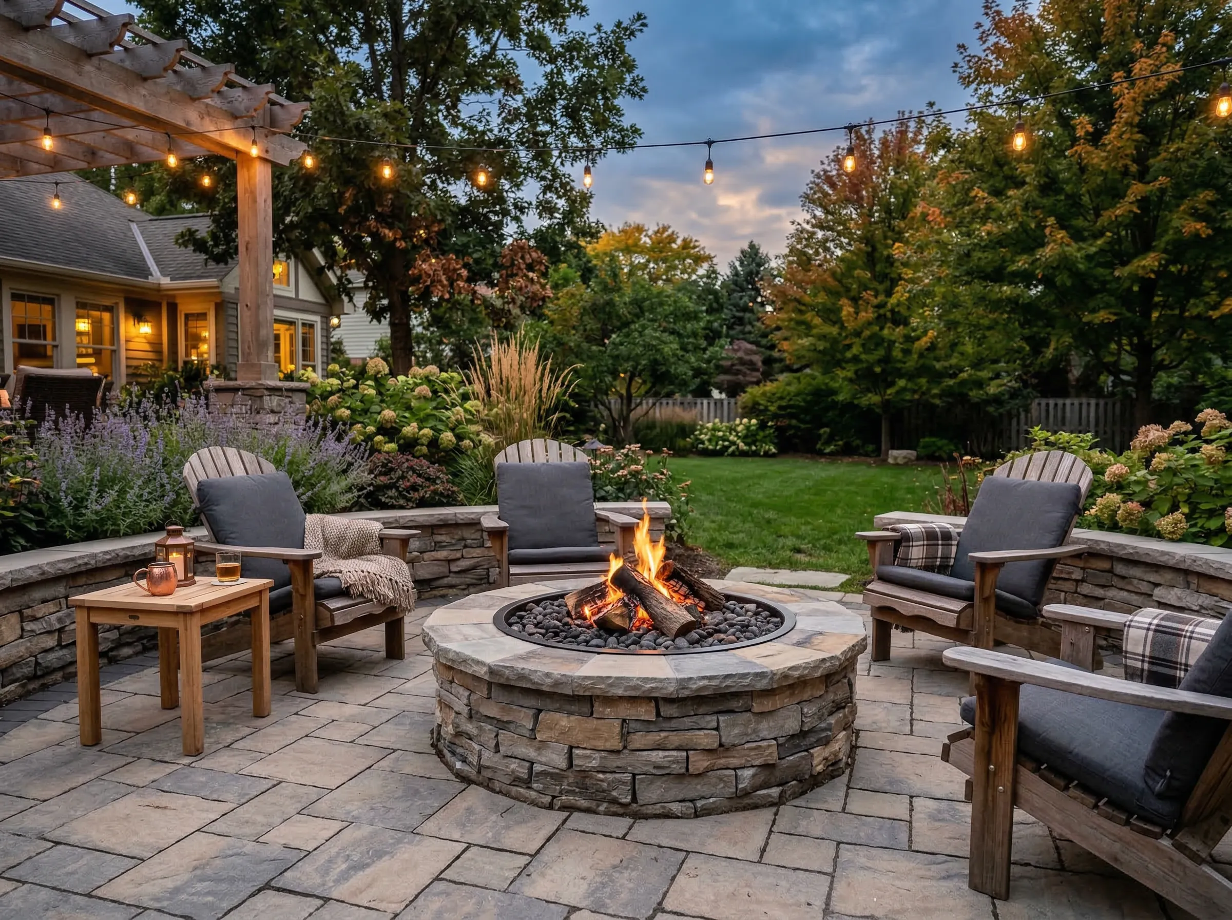 Outdoor Firepit Gathering Space in Lenexa KS