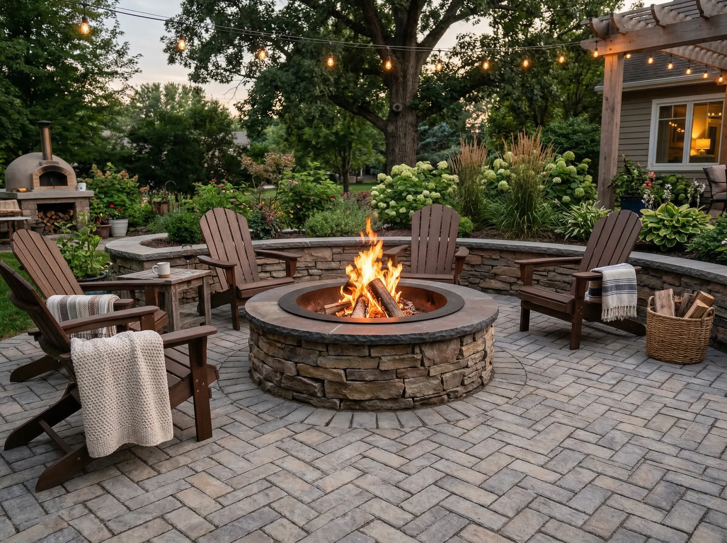 Wood-Burning Firepit in Lenexa KS